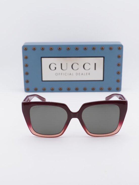 Gucci GG2102S 003 Square Sunglasses - Bordeaux Gradient \\ Grey main image 5